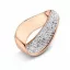 Victoria Rose gold colored white stone pendant