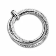Victoria Silver-colored pendant with white stones