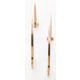 Victoria rose gold colour white stone earrings
