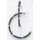 Victoria Silver-colored blue beaded earrings