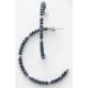 Victoria Silver coloured blue earring with beads