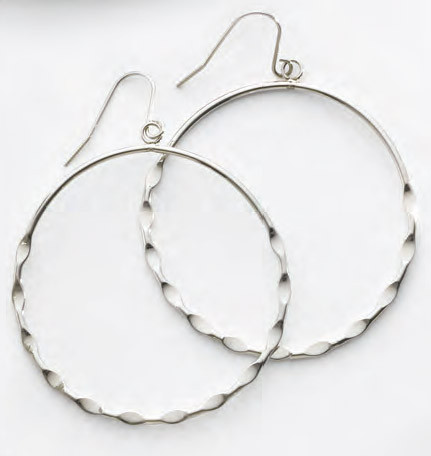 Victoria Silver color hoop earrings