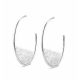 Victoria silver patterned earring