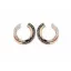 Victoria Rose gold black and white stone earring
