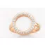 Victoria Rose gold colored ring with white stones