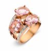 Victoria Rose Gold white rose gold coloured stone ring