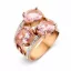 Victoria Rose gold colored white, pink stone ring