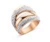 Victoria rose gold colour white stone ring