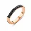 Victoria Black Stone Rose Gold Ring