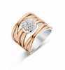 Victoria Rose Gold colour white stone ring