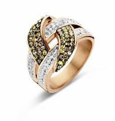 Victoria rose gold colour Colour stone ring