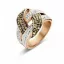 Victoria Rose gold colored multicolor stone ring