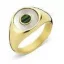 Victoria Gold-colored green patterned ring