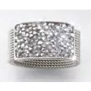 Victoria Silver-colored stone ring