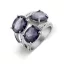 Victoria Silver-colored blue stone ring