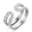Victoria Silver-colored ring with white stone