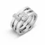 Victoria Silver Colored White Stone Ring