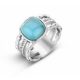Victoria Silver blue stone ring