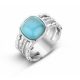 Victoria Silver blue stone ring