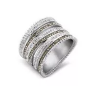 Victoria Silver-colored stone ring