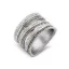 Victoria Silver-colored stone ring