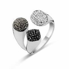 Victoria Silver colour Colour stone ring