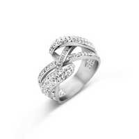 Victoria Silver white stone ring