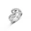 Victoria Silver-colored white stone ring